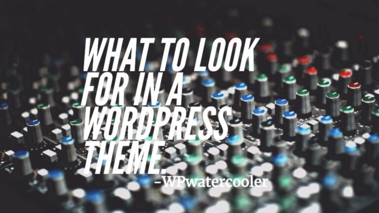 EP244 – What to look for in a WordPress theme – WPwatercooler